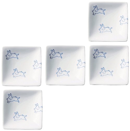essence es 判子角小皿 うさぎ 5枚セット 43473の通販は 5,056円
