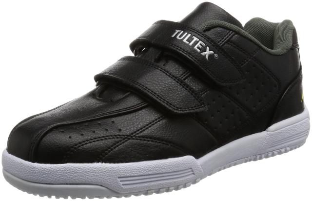 タルテックス 安全靴 作業靴 AZ51626 セーフティシューズ 鋼製先芯 JSAA A種 耐油 静電 マジックテープ ノーマーキング 3E ブラック 23