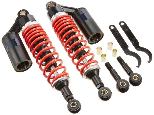 バイクパーツセンター リアサスペンション RCリアショック Sタイプ 黒×赤 Ver.R 501032_1
