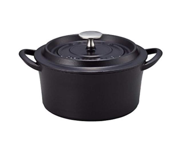 イシガキ 両手鍋 鉄鋳物 ボン・ボネール ココット ガス火 IH 兼用 ブラック 20cmの通販は