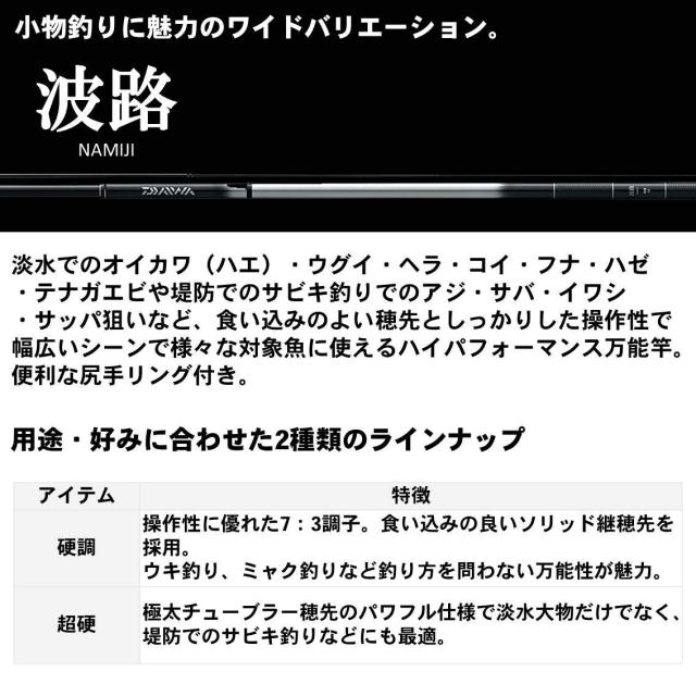 波路　硬調80　万能振出竿　ダイワ ダイワ(DAIWA) 万能振出竿 波路 硬調80 釣り竿 : Mandheling