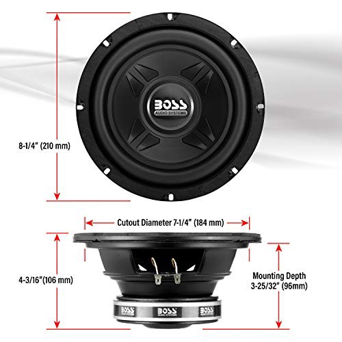 BOSS Audio Systems CXX8 20.3cm/8インチ 車用サブウーファー - 最大 ...