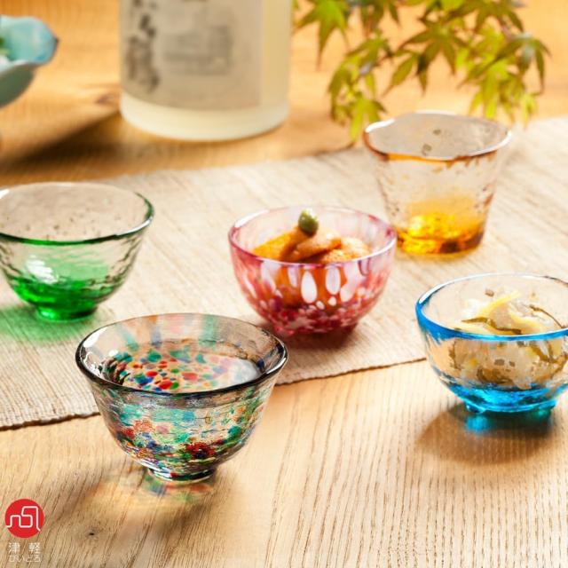 アデリア(ADERIA) 津軽びいどろ 五様ミニグラス 日本製 化粧箱入 おちょこ ぐい呑み 盃 日本酒 グラス ガラス 冷酒 お猪口 酒器 ぐいのみ_1