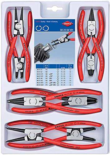 クニペックス (KNIPEX) スナップリングプライヤー KNIPEX 002004V01 スナップリングプライヤーセット(8本組) 002004V01の通販は