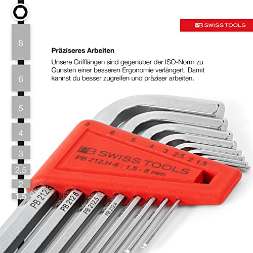 ピービースイスツールズ(PB Swiss Tools) 212H-8CN ボール付六角棒