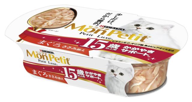 モンプチ プチリュクスカップ 高齢猫用(15歳以上) かがやきサポート まぐろ、ささみ添え 57g×の通販は 5,564円
