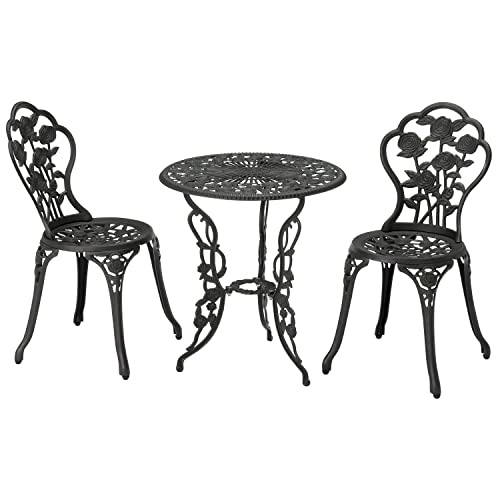 タカショー(Takasho) テーブルセットローズ 青銅色 60φ /A(テーブル1台、チェアー2脚) SGT-15VNの通販は 30,117円