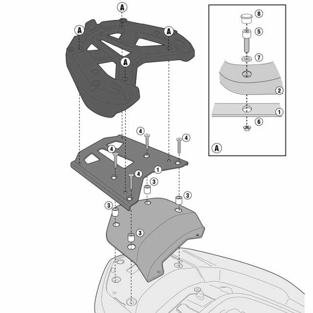 GIVI(ジビ) バイク用 ケース フィッティング モノキー専用 フォルツァSi(13-17)適合 SR1123 90591