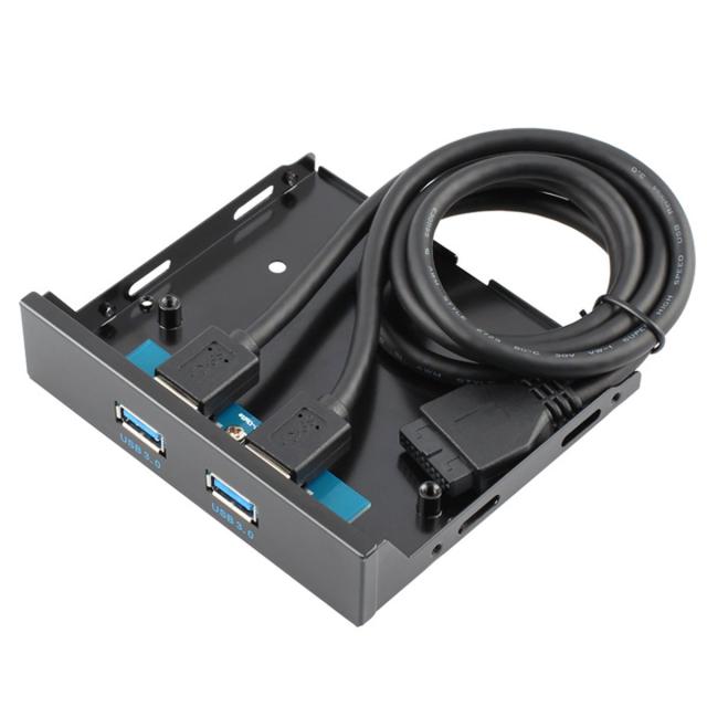 CY USB 3.0 2ポートフロントパネル - 3.5フロッピーベイ 20ピンの通販は