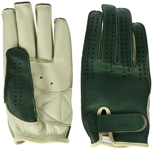 ジェーアールピー(JRP) バイク レザーグローブ 3シーズンショートグローブ グリーン/アイボリー M BPS