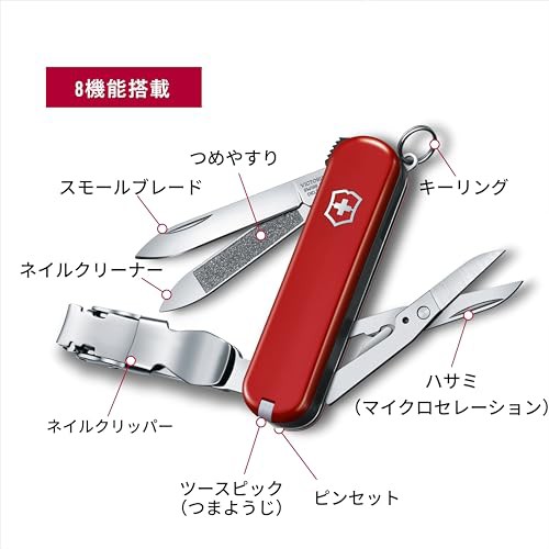 VICTORINOX(ビクトリノックス) ネイルクリップ 580 レッド 爪切り