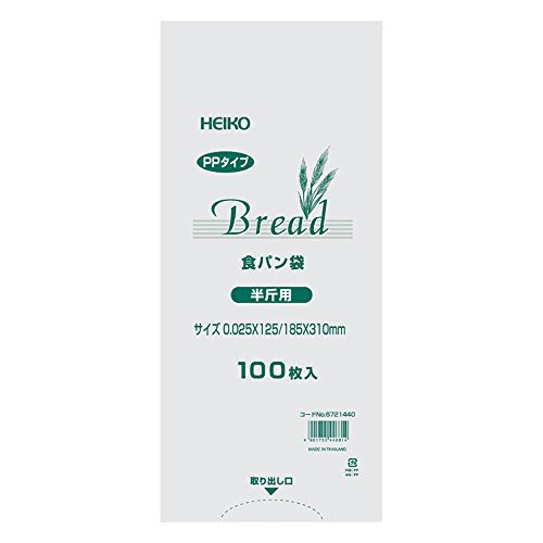 送料無料]シモジマ ヘイコー PP食パン袋 半斤用 100枚入り 006721440