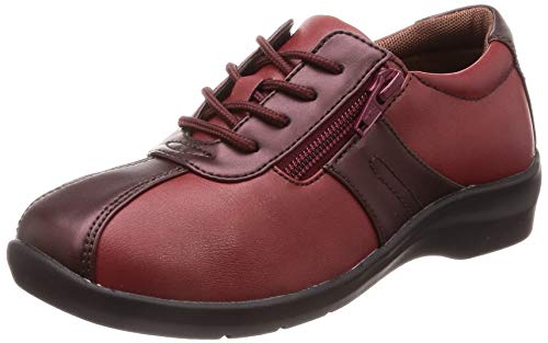 イブ スニーカー 4E 幅広 ファスナー付 21.5~25cm 195 レディース レッドC 23.0 cmの通販は 5,724円