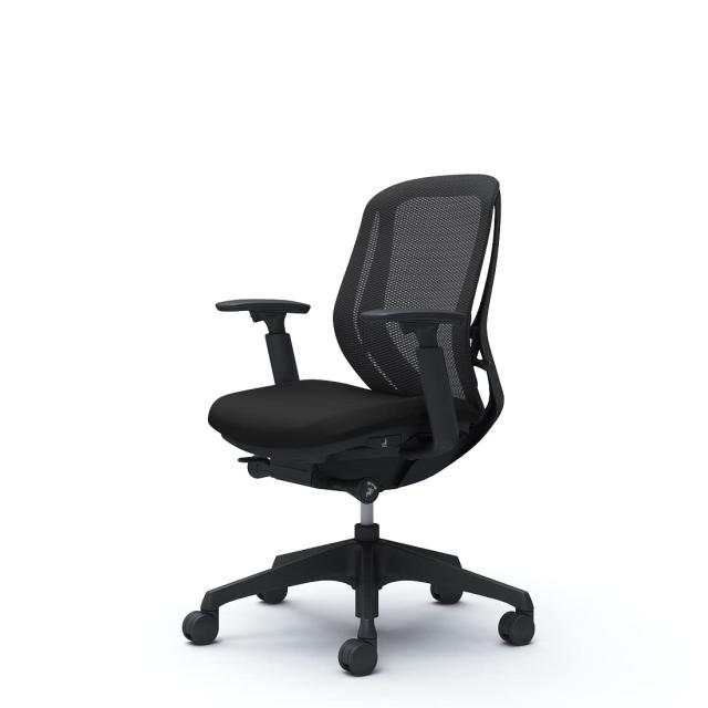オカムラ デスクチェア オフ ィスチェア 完成品 組立不要 シルフィ— ローバック メッシュ アジャストアーム 樹脂脚 ブラックフレーム C68