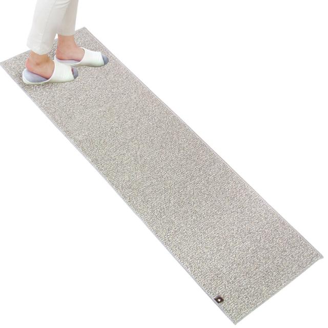 オカ PLYS base (プリスベイス) キッチンマット 約45×180cm (グレー) 日本製 洗えるの通販は