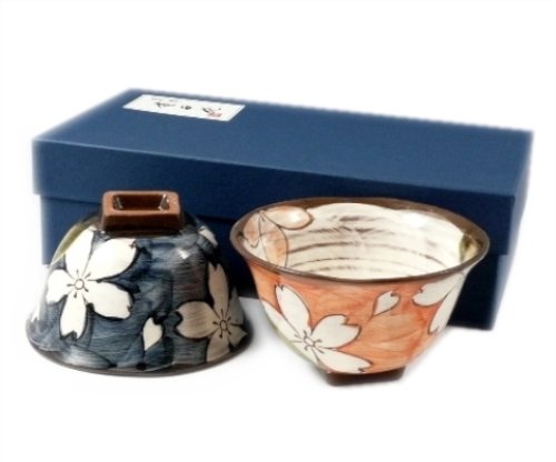 有田焼 菊祥窯 織部濃桜 組茶碗(夫婦茶碗) 20605の通販は