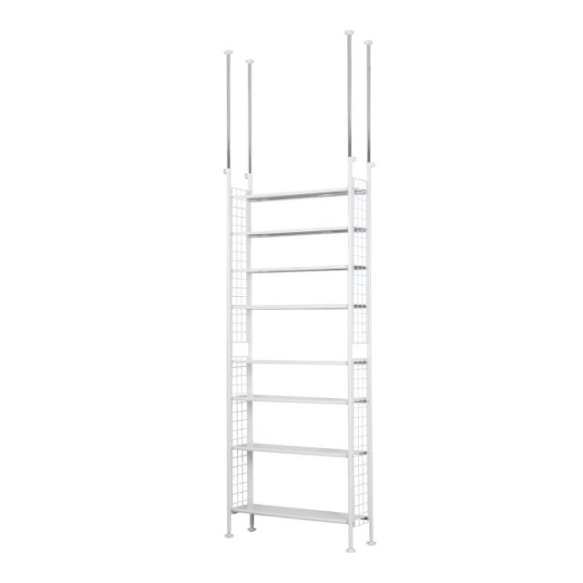 菊屋 壁面 収納 棚 つっぱり 突っ張りラック TP-5405 78cm ホワイト 8段 TP-5405の通販は 12,265円
