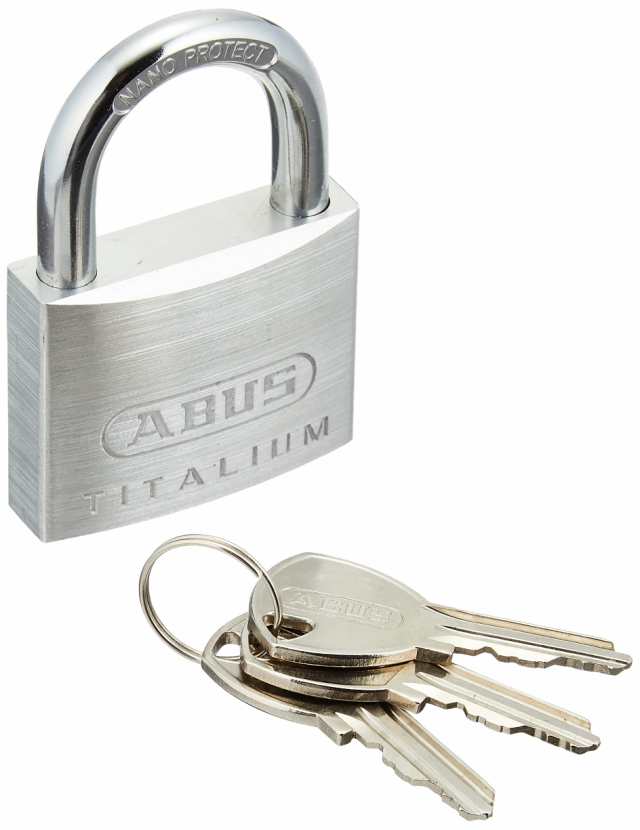 日本ロックサービス ABUS アバス南京錠 TITALIUM 64TI シルバー 45