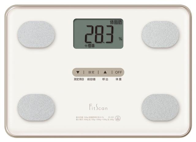 タニタ 体重 体組成計 ホワイト FS-102 WH フィットスキャン 乗るだけで電源オンの通販は 4,579円