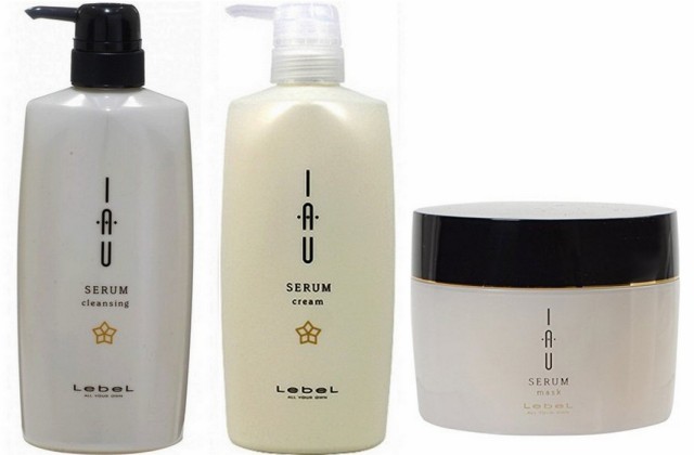 ルベル イオ セラム クレンジング シャンプー 600mL ＆ クリーム トリートメント 600mL マスク 170g セット Lebel iau SERUMの通販は
