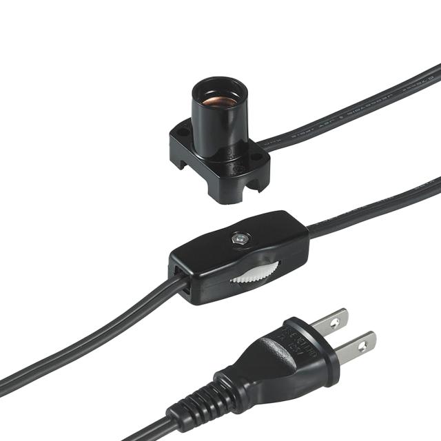 [送料無料]エルパ (ELPA) コード付ソケット E12 中間スイッチ 1A 125V ブラック インパクトレンチ