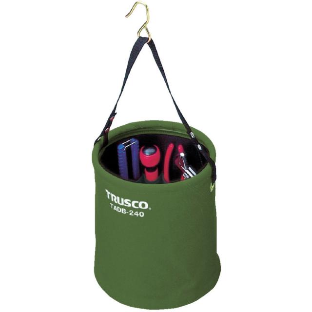 トラスコ中山(TRUSCO) アタッチメント付電工バケツΦ270X300 OD色 TADB-270-OD