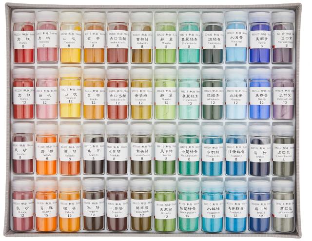 ナカガワ胡粉 日本画用絵具 鳳凰 岩絵具 桃山 48色セットの通販は 27,198円