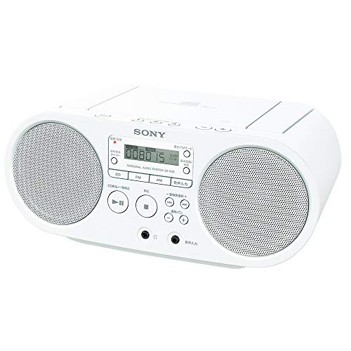 ソ ニー AUX CDラジオ ZS-S40 : FM/AM/ワイドFM対応 ホワイト ZS-S40 Wの通販は