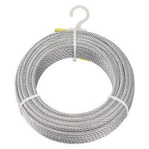 TRUSCO(トラスコ) メッキ付ワイヤロープ Φ4mm×200m CWM-4S200