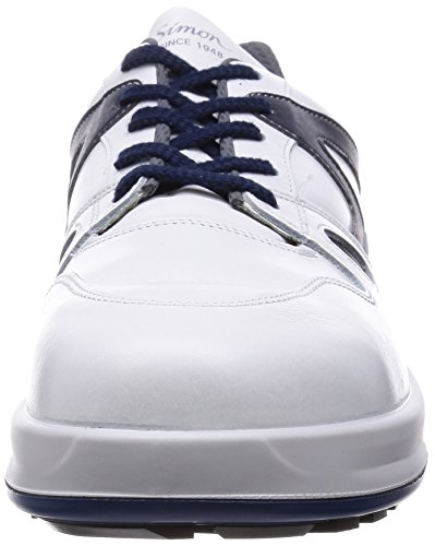 シモン 安全靴 短靴 JIS規格 耐滑 耐油 革製 安全スニーカー 8611 白