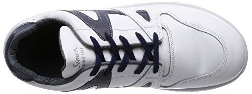 シモン 安全靴 短靴 JIS規格 耐滑 耐油 革製 安全スニーカー 8611 白