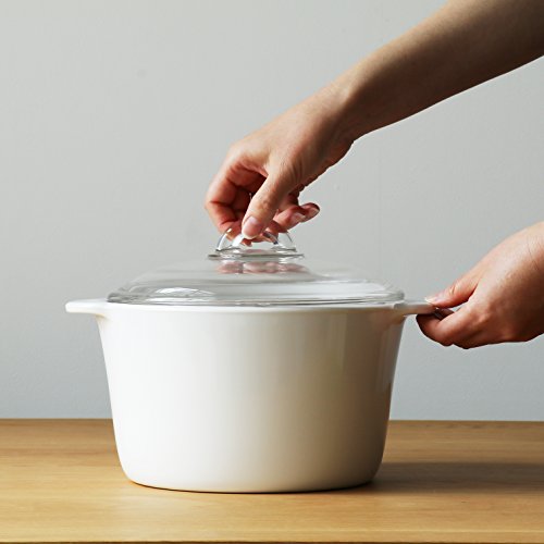 アデリア 鍋 ガラス鍋 調理器 セラベイクファイア ココット鍋 3L アンバー [こびりつきにくい/直火・電子レンジ・オーブン対応/セラミックコーティング] K-9469 ｜アデリア(ADERIA) 鍋 ガラス鍋 調理器 セラベイクファイア