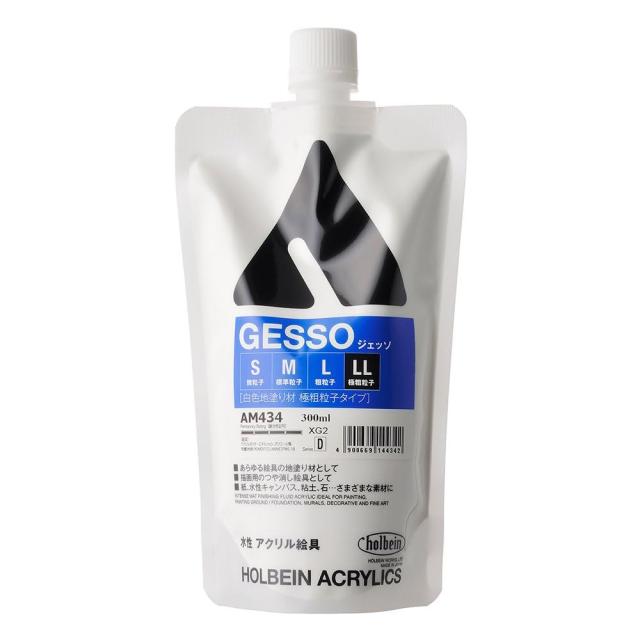 ホルベイン アクリリックメディウム AM434 300ml ジェッソ LL 〈白色地塗り材 極粗粒子タイプ〉 14434の通販はau PAY ...