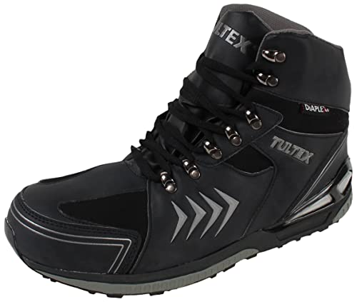 タルテックス 安全靴 作業靴 AZ56380 セーフティシューズ ミドルカット 鋼製先芯 JSAA A種 防水 透湿性 耐滑 3E ブラック 29.0 cm