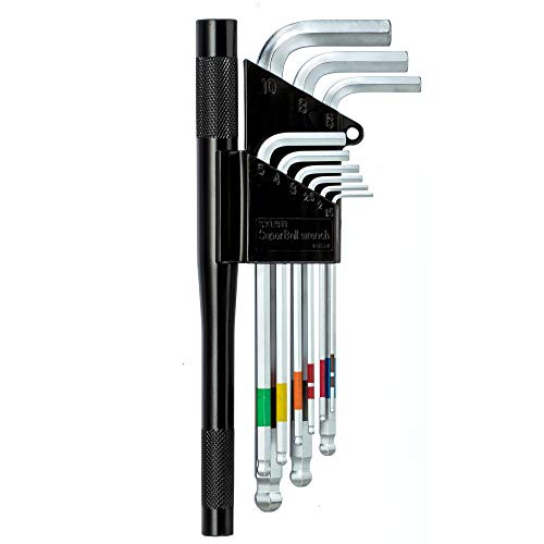 ワイズ(WISE) ボールポイント六角棒レンチ 9本セット (セミロング・ハンドル付) 日本製/本締めが可能/SB-1000の通販は 7,850円