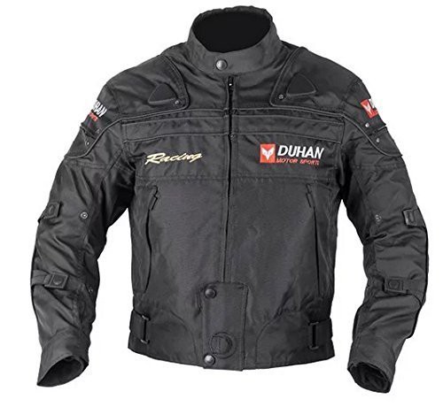 ドゥーハン(Duhan) バイクジャケット プロテクター付 ライディングジャケット L 黒 オールシーズン 春夏秋冬用 905402