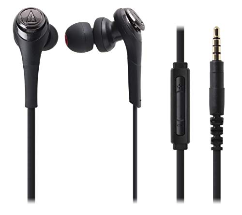 audio-technica SOLID BASS iPod/i Phone/iPad専用カナル型イヤホン 重低音 ブラック ATH-CKS550i