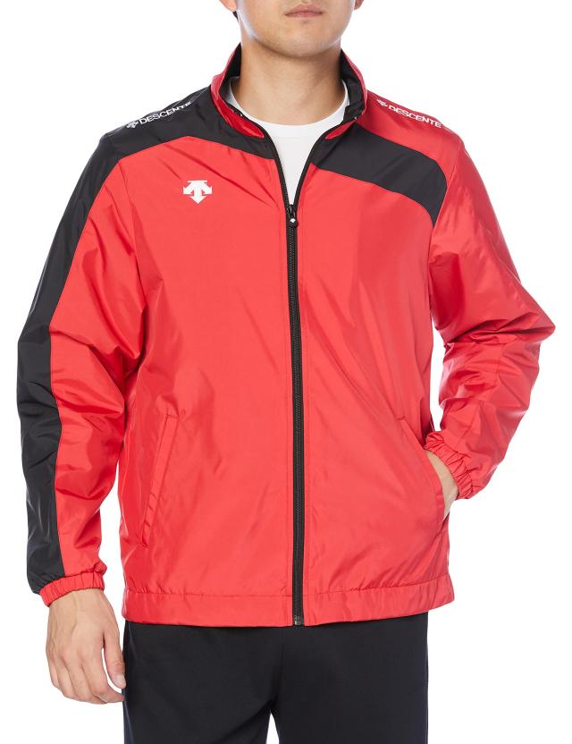 デサント メンズ ウィンドブレーカー ジャケット DTM-3550 レッド×ブラック S