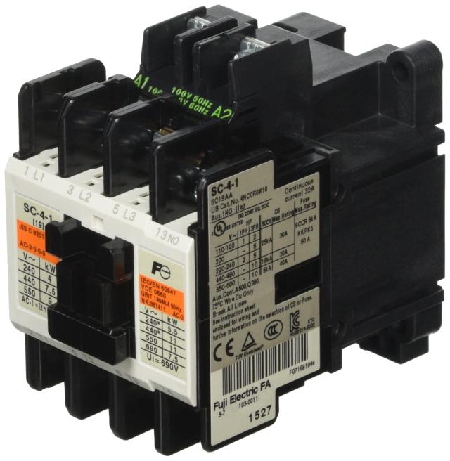 富士電機 標準形電磁接触器 ケースカバー無 SC-4-1 コイルAC100V 1A