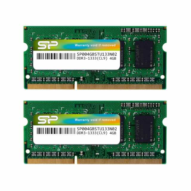 シリコンパワー ノートPC用メモリ 204Pin SO-DIMM DDR3-1333 PC3-10600 4GB×2枚組  SP008GBSTU133N22の通販はau PAY マーケット - Tu0026Kショップ | au PAY マーケット－通販サイト