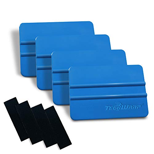 TECKWRAP スキージー セット 4枚セットスキージー フェルト セット カーラッピング - 車 バイク カッティングシート ステッカー ヘラ 貼の通販は