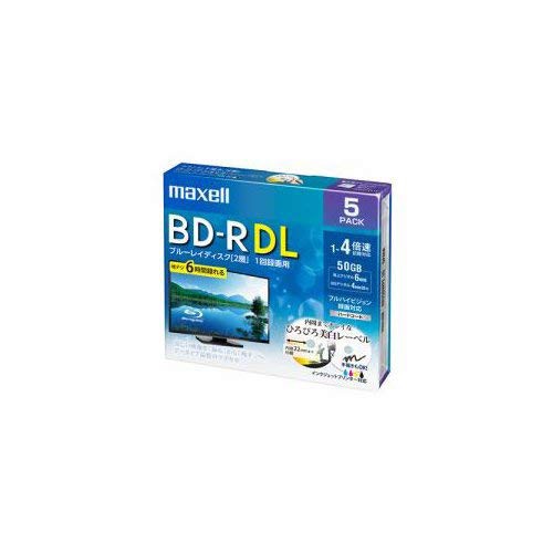 送料無料]maxell 録画用 BD-R DL 標準260分 4倍速 ワイドプリンタブル