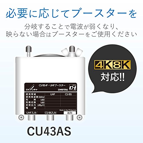 DXアンテナ 分配器 【2K 4K 8K 対応】 5分配 1端子通電形 金メッキ 