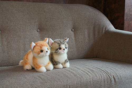 グレイスフル ネコ (日本製) こねこのミーヤ マンチカン ゴールド 立ち ぬいぐるみ 全長21cm