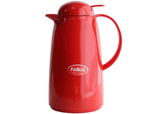 helios ヘリオス リラックスプッシュ ガラス卓上魔法瓶 1L (レッド)の通販は