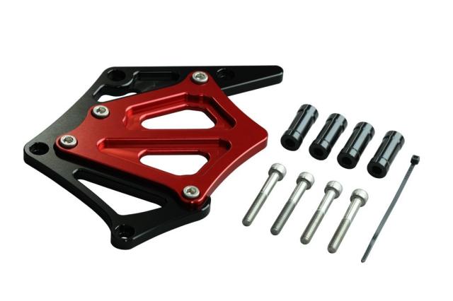 ポッシュ(POSH) バイク用品 スプロケットカバー ブラック/レッド