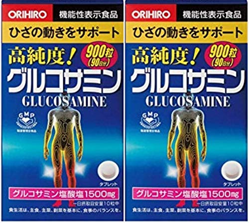 オリヒロ 高純度 グルコサミン・コンドロイチン粒徳用 900粒(90日分) 2個セットの通販は 5,575円