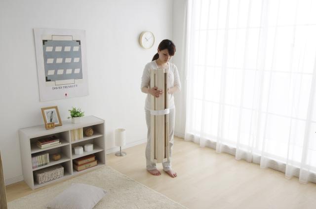アイリスプラザ ベッド マット すのこマット 折りたたみ ロール式 シングル 天然桐 桐 ベッドフレーム すのこベッド 通気性_4