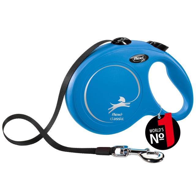 フレキシ (flexi) ニュークラシック テープ L(50kg未満) 8m ブルー 犬用リード