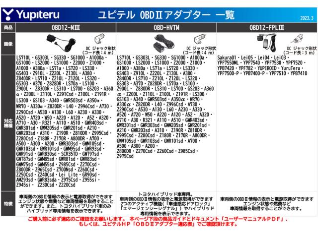 ユピテル(Yupiteru) レーダー探知機用OBDII接続アダプター